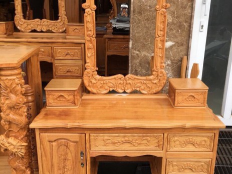 Bàn trang điểm gỗ gõ Nam Phi