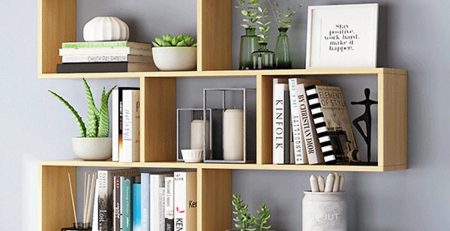 Kệ sách gỗ treo tường – Giải pháp tối ưu không gian nhỏ hẹp
