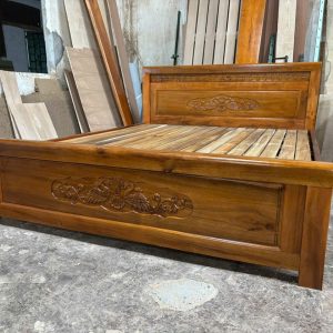 Giường TR01 gỗ tự nhiên: Gỗ tràm 1m6 x 2m - Ảnh 3