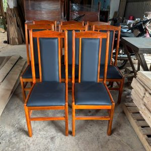 Ghế họp gỗ tràm, tựa nệm HT10
