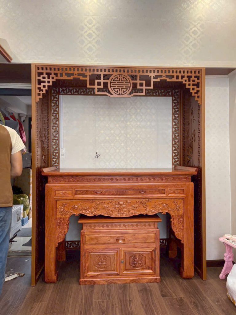 Bàn cúng gỗ hương đá