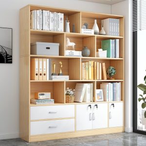 Kệ sách gỗ cho phòng khách đẹp – Tối ưu diện tích nhỏ