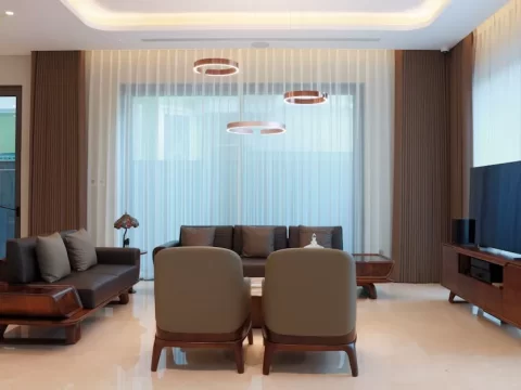 Nội thất gỗ phòng khách đẹp: Bí quyết sang trọng & hiện đại
