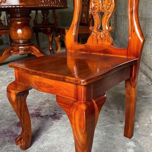Bộ bàn ăn tròn gỗ tràm 8 ghế - Ảnh 5