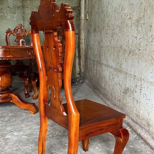 Bộ bàn ăn tròn gỗ tràm 8 ghế - Ảnh 4