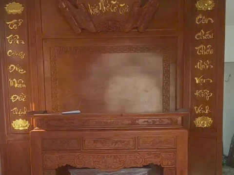 bàn thờ gia tiên gỗ